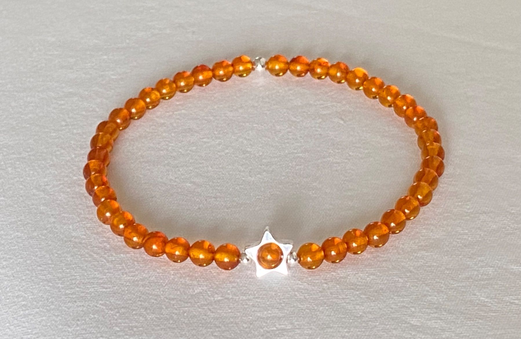 Bracciali & Braccialetti: Edelstein Armband Bernstein mit Silber auf Mass – Nuovo e nell'imballaggio originale da Zuzwil SG venduto da Lemliskat 3