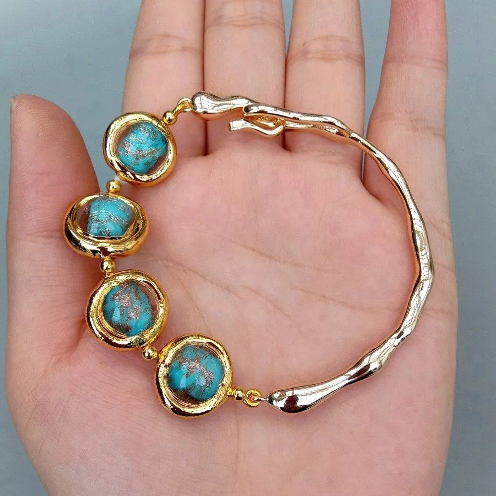 Murano Armbänder & -reifen: Lua Design Muranoglas Armband Bracelet rigide Verre Murano – Neu (gemäss Beschreibung) aus Prilly von ilyria73 2