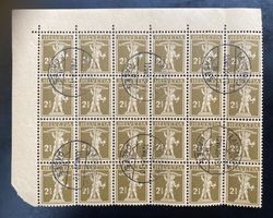 1927  -  6 VB gest. zusammenhängend (Bogenrest) Nr. 169