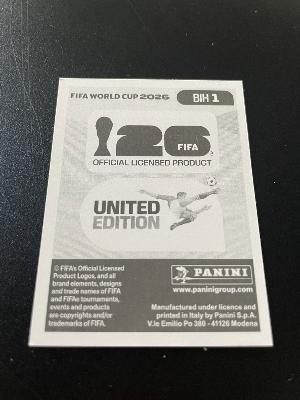 Panini Carte collezionabili: FIFA WM 2026 Sticker BIH 1 – Usato da Fahrwangen venduto da Venez 1