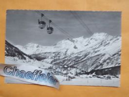 1961 Saas-Fee. Luftseilbahn "Langefluh"