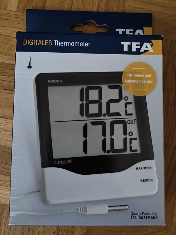 Altro per la casa: TFA Dostmann Digital Innen + Aussen Thermometer + 3m Kabel – Usato da Bischofszell venduto da froggyfrogger 8