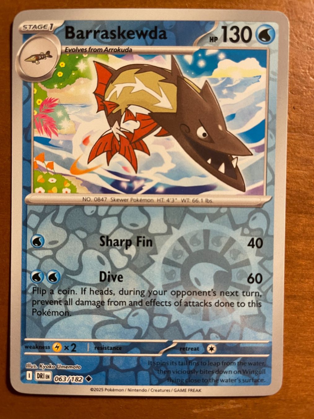 Pokémon Carte collezionabili: Pokemon Barraskewda Reverse (Versand gratis) – Nuovo (secondo la descrizione) da Chur venduto da Angerson