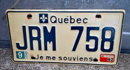 Nummernschild CANADA 19?? Quebec Je me souviens