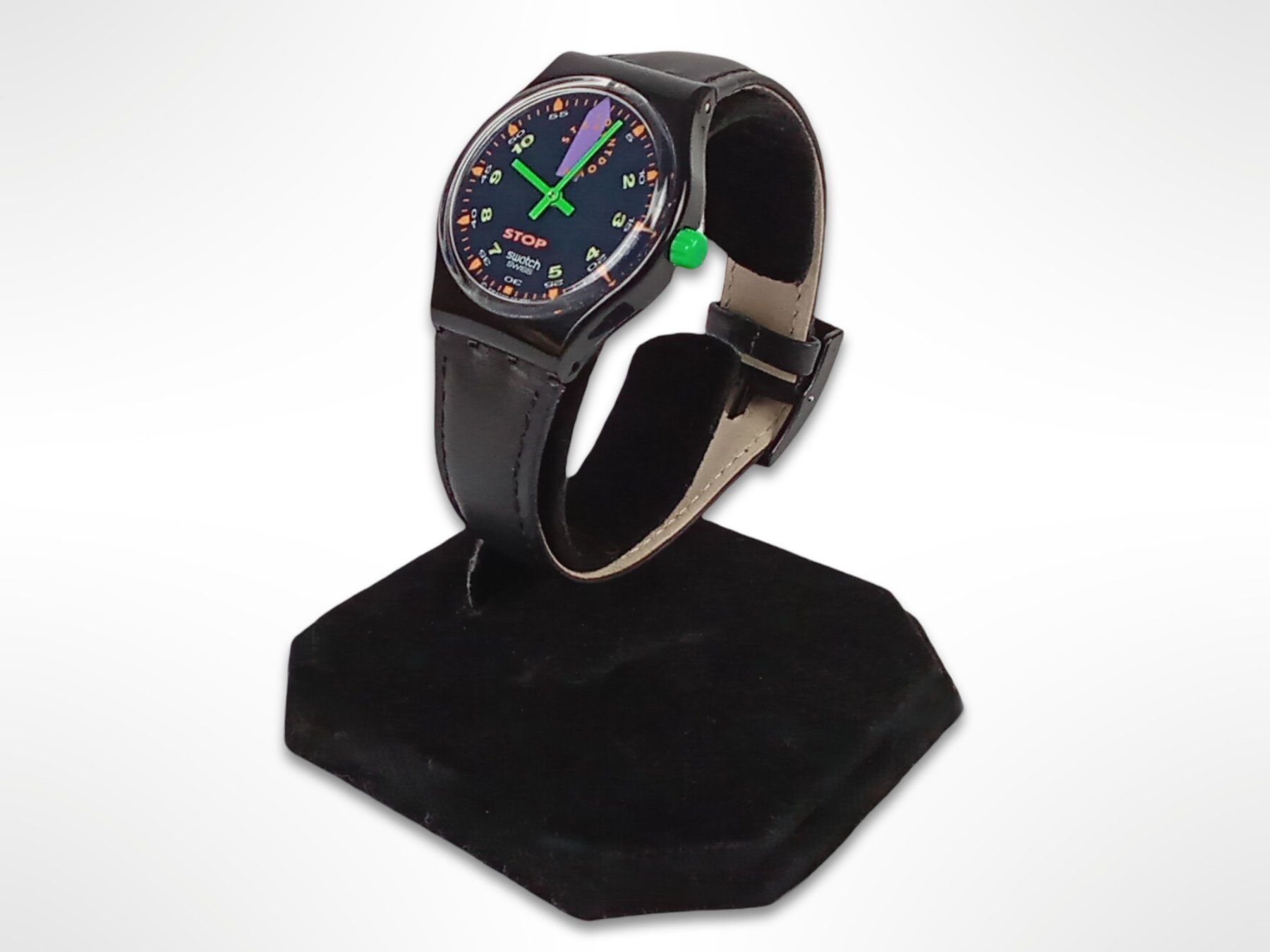 Swatch Orologi: STOP SWATCH Armbanduhr Schwarz – Usato da Suhr venduto da Restwert_Suhr 2