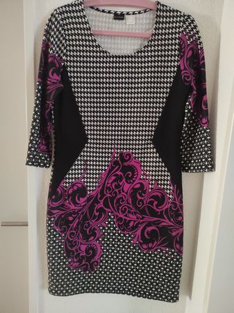 Elegantes Kleid von Bodyflirt, schwarz- lila Gr 40