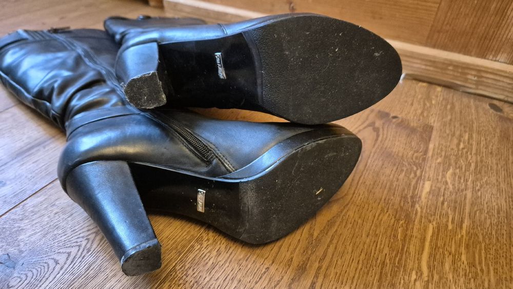 Schwarze Lederstiefel Gr. 38 - 5TH AVENUE 5