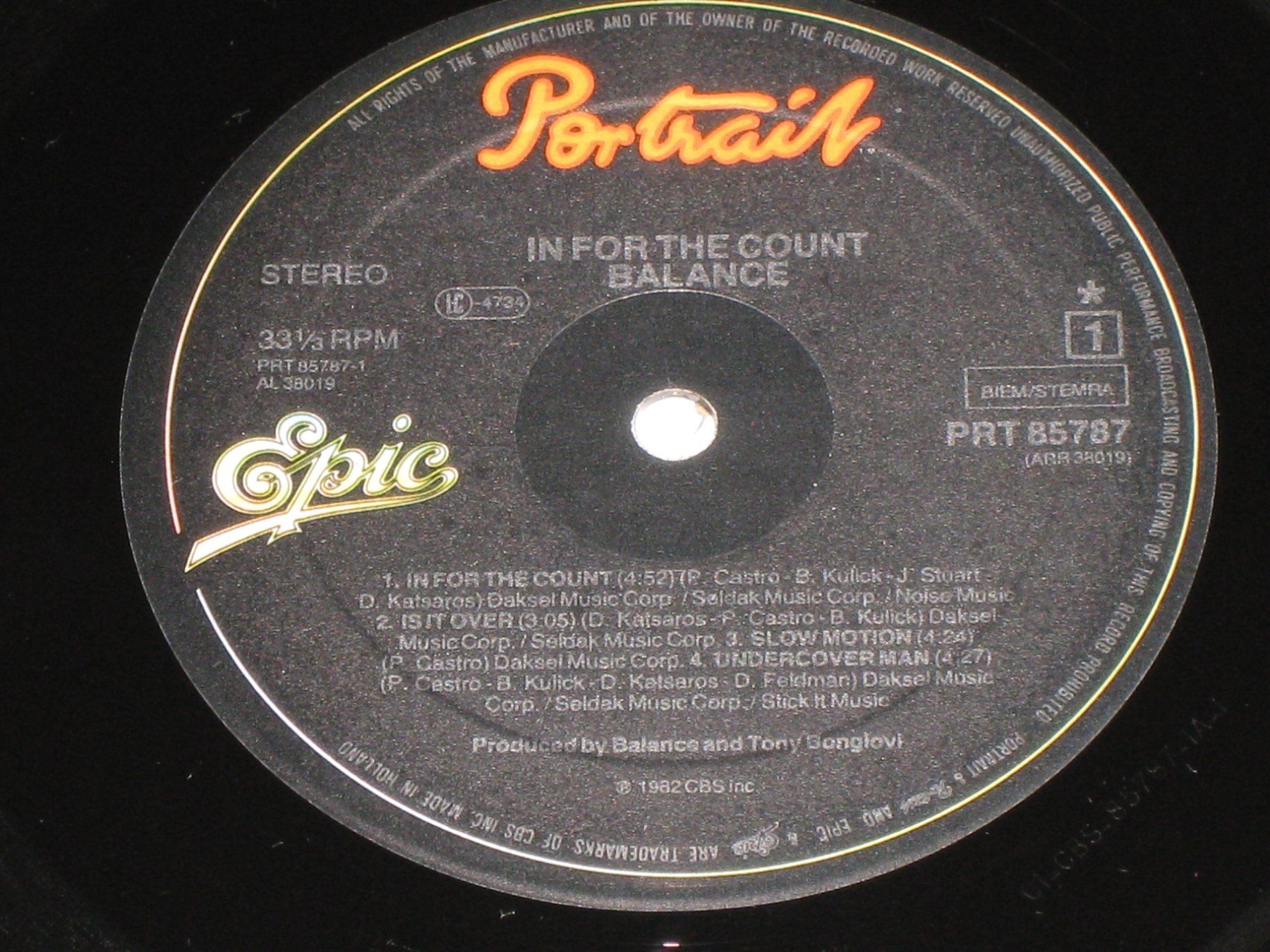 Schallplatten: LP - BALANCE - IN FOR THE COUNT – Gebraucht aus Steckborn von Quo7 1