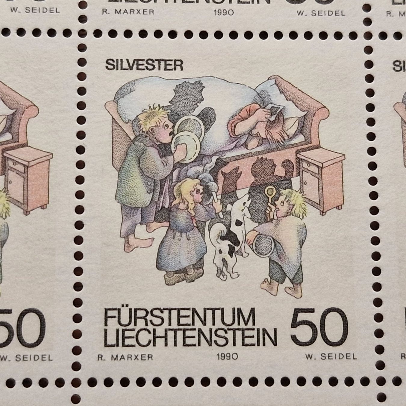 Tutti i francobolli: FL 1990 Serie Bogen "Winterbräuche" postfrisch – Nuovo (secondo la descrizione) da Aesch LU venduto da briefmarken.uray 5