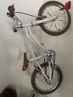 Velo Junior Weiss mit Leder Sattel