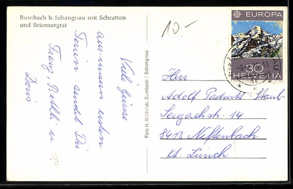 Cartoline postali: Bumbach b. Schangnau, Mit Schratten und  – Usato da Berlin venduto da bartko-reher 1