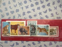 Rare collection de timbres animaux exotiques - Offre!