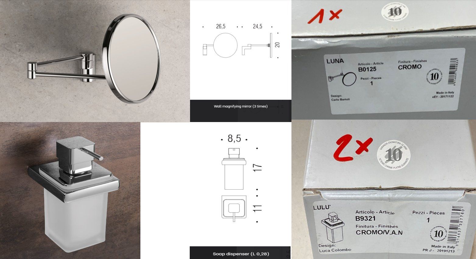 Portasapone: Posten (12Stk) Colombo Bad Accessoires – Nuovo (secondo la descrizione) da Derendingen venduto da Meisterstuecke 2