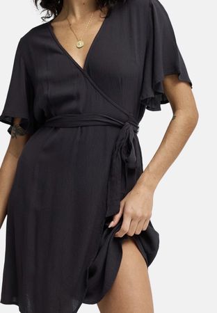 Billabong Damen Wickelkleid schwarz Grösse XS 