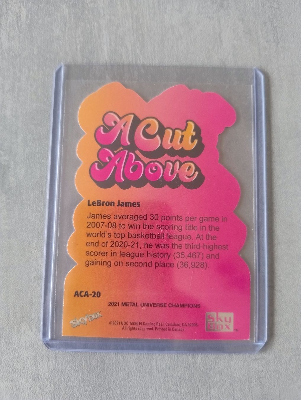 Nba Sammelbilder & Trading cards: NBA Skybox  Lebron James A Cut Above  – Neu (gemäss Beschreibung) aus Martigny von jul_7s5x 2