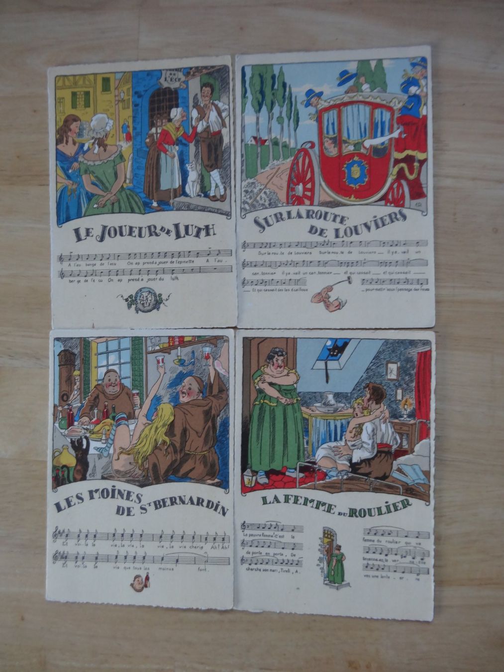 Cartoline postali: cartes postales chansons paillardes – Usato da Rebeuvelier venduto da falcon58