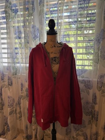 Sweat à capuche Tommy Hilfiger rouge taille XL occasion