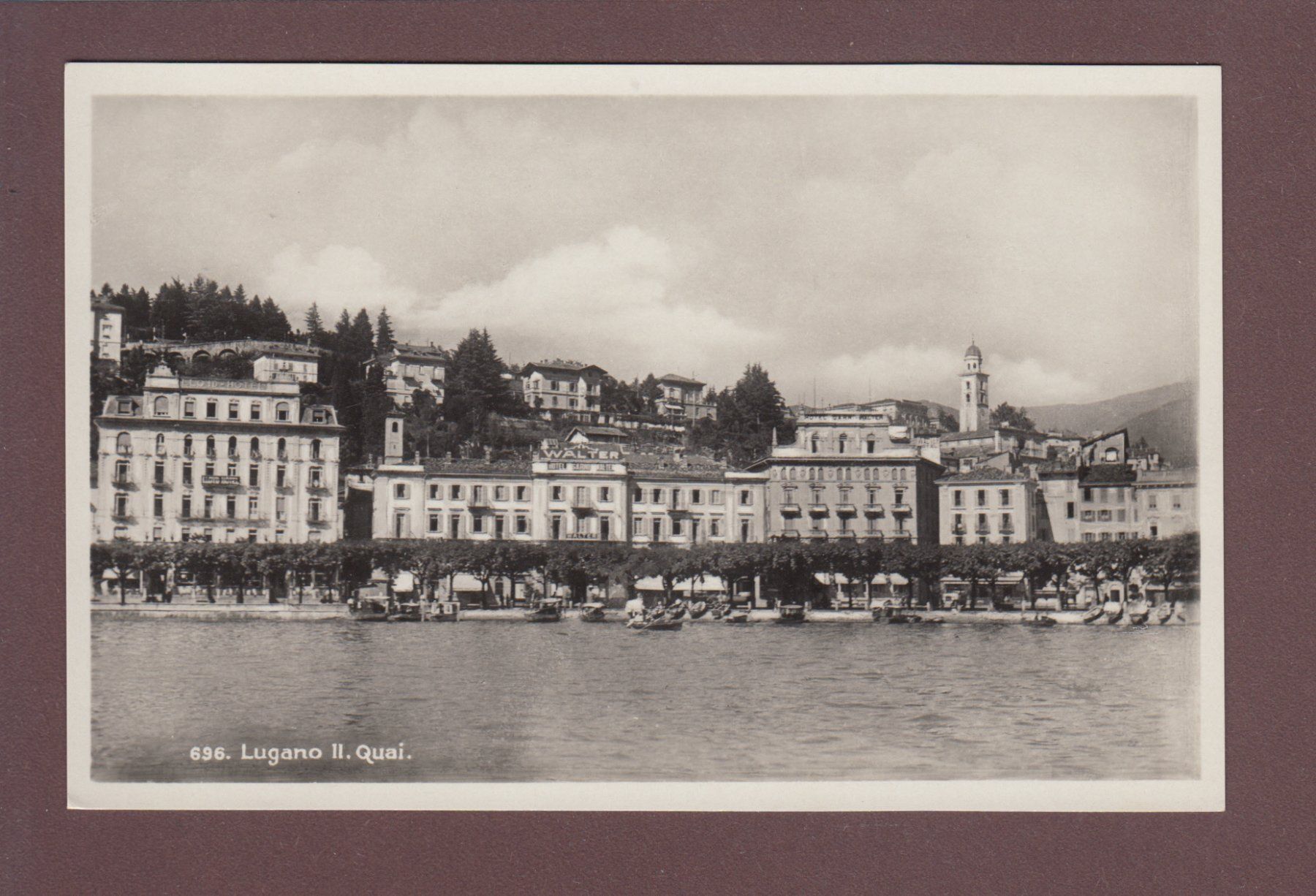 Cartoline postali: LUGANO - Hotel Lloyd - Hotel Walter – Usato da Pully venduto da nicecards