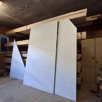 KletterwandPlatten aus 18mm Sperrholz 9.5 m2