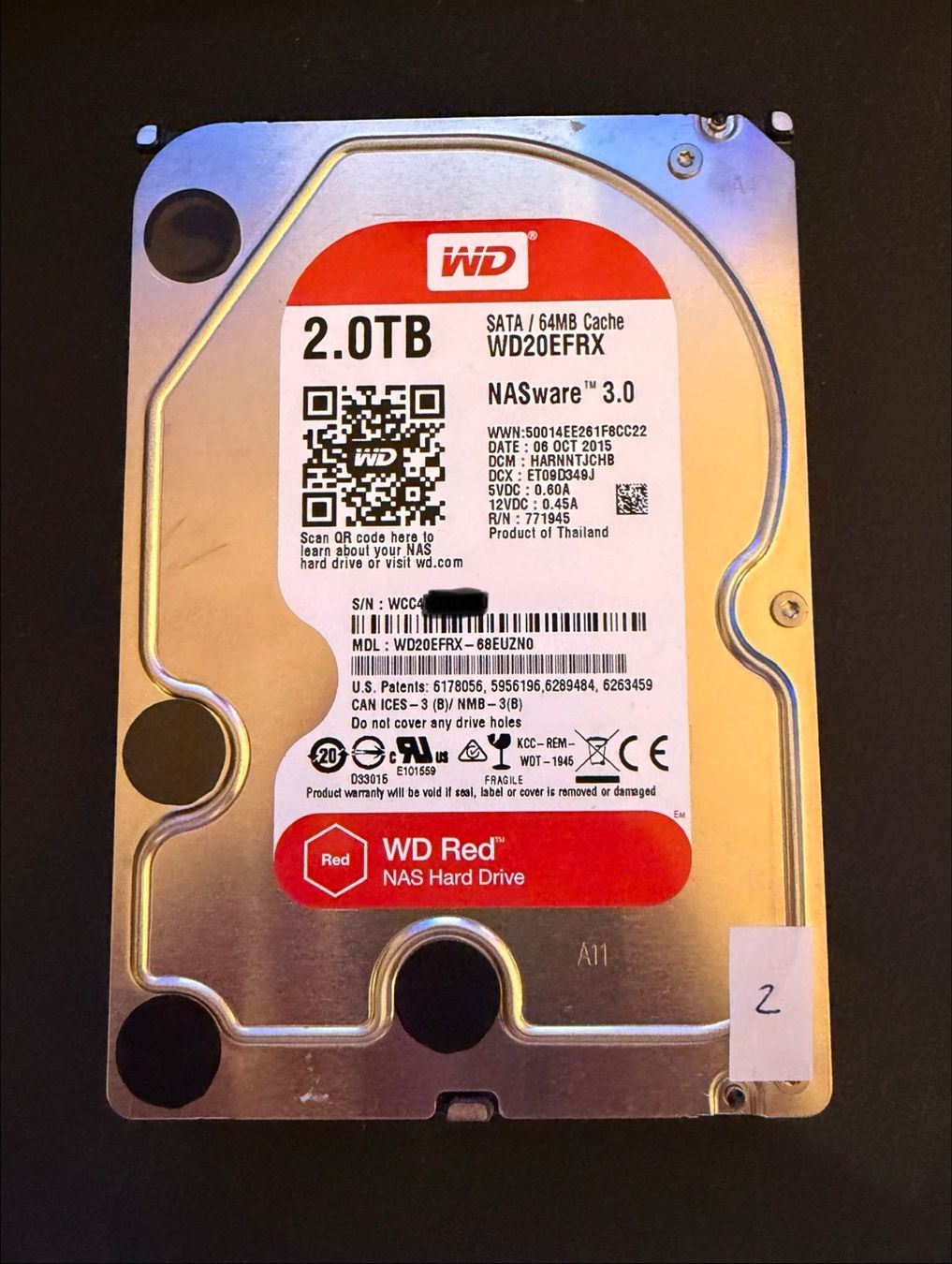 Western Digital Disques durs: WD Red 2TB Festplatte HDD – D'occasion à Winterthur par R2D_Y7C
