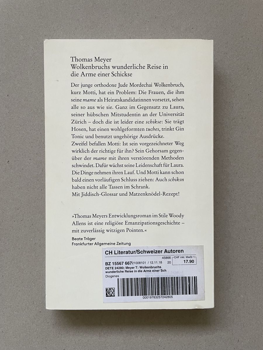 Libri: Motti Wolkenbruch & die Schickse - Thomas Meyer – Usato da Thun venduto da Irbis 1