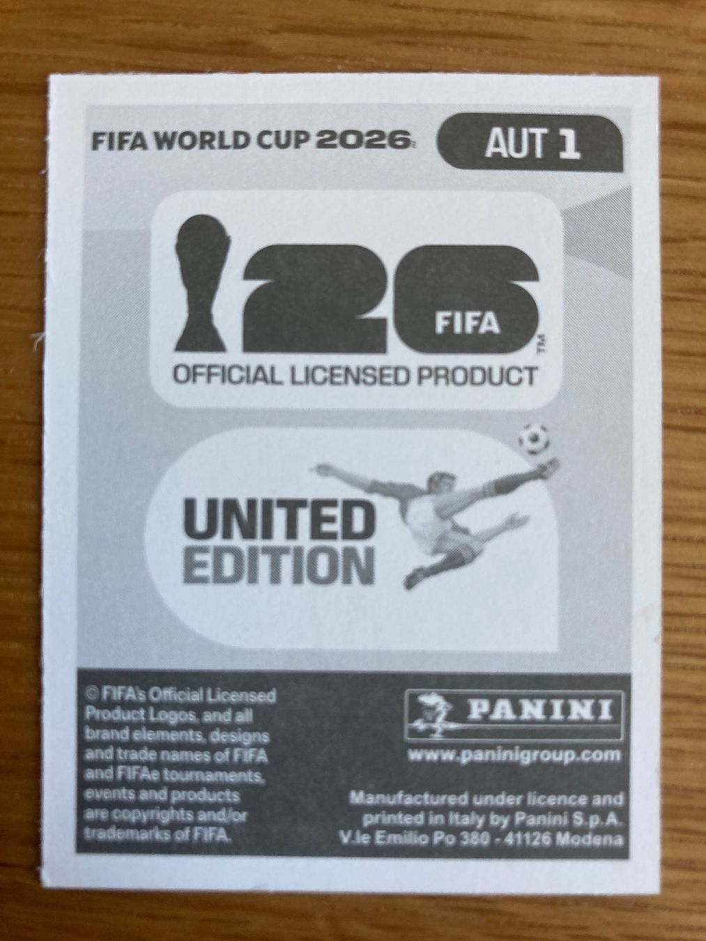 Panini Sammelbilder & Trading cards: WM Sticker AUT 1 – Neu (gemäss Beschreibung) aus Winterthur von Whitefish 1