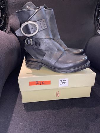 AS 98 Leder Stiefeletten Gr. 37 schwarz