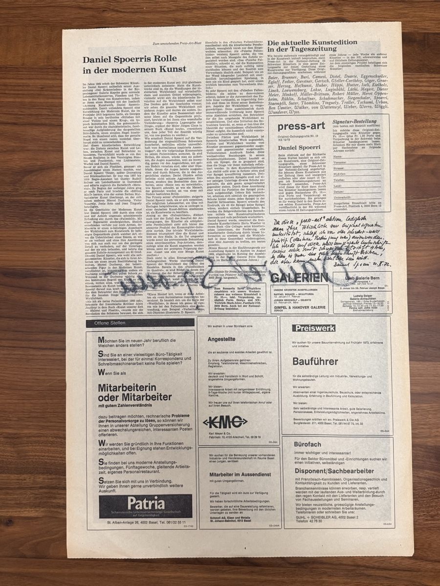 Grafica & Litografie: Daniel Spoerri - Offsetdruck handsigniert – Usato da Solothurn venduto da NUVICO 2