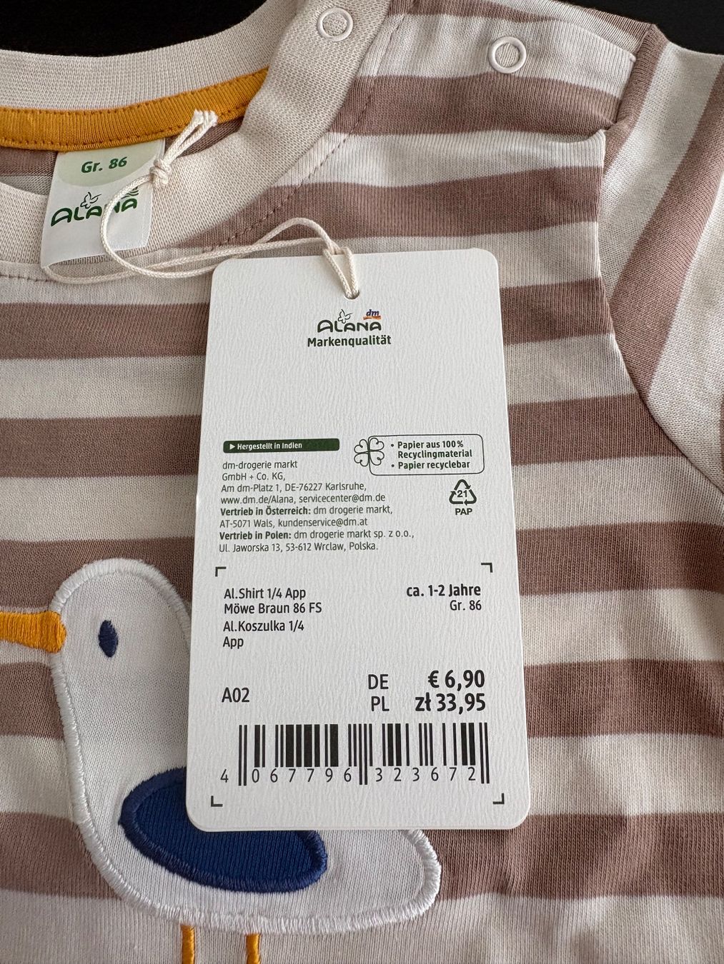 Camicie, Top & T-shirt: Neu! T-Shirt Grösse 86 mit Möwe – Nuovo e nell'imballaggio originale da Wohlen AG venduto da kissne4 2