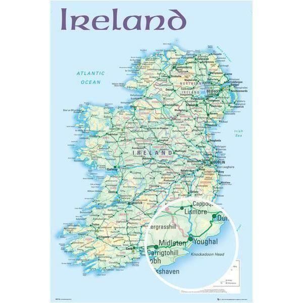 Landkarten & Atlanten: Karte Irland Poster – Neu und originalverpackt aus Schwyz von rs-trend