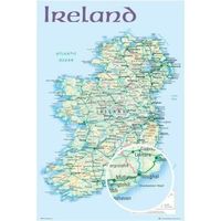 Karte Irland Poster