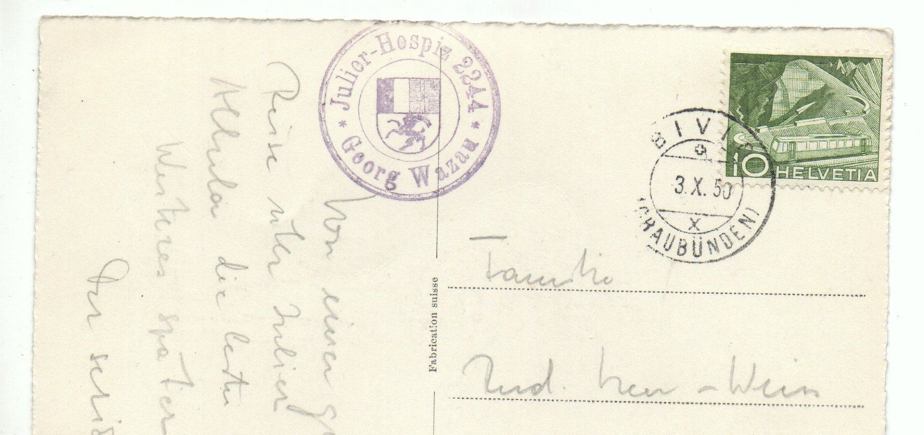Cartes postales: JULIER-HOSPIZ Postauto – D'occasion à Jona par philajona 1