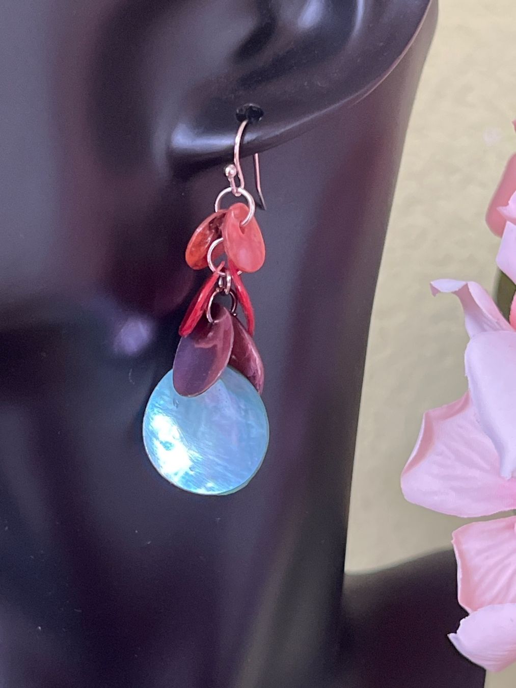 Orecchini pendenti & Orecchini a lobo: Schöne Muschel Ohrringe – Usato da Seon venduto da Sunny-Schmuck78 1