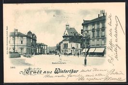 AK Winterthur, Partie am Bahnhofplatz