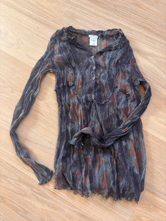 Transit Damen Bluse Seide gemustert braun Grösse 3
