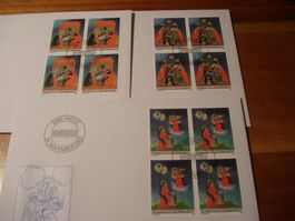 Liechtenstein 2003, Weihnachten, FDC Satz,Einzel + 4er