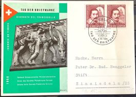 1956 / Postkarte Tag der Briefmarke  St. Gallen - Einsielden