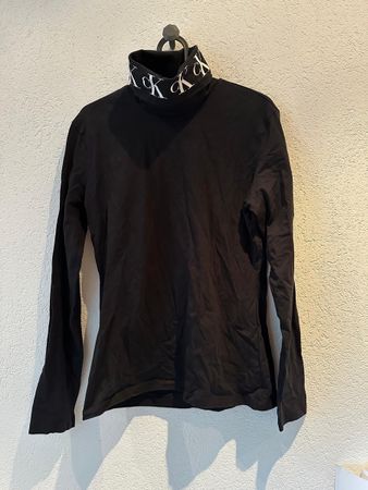 Pull col roulé Calvin Klein Jeans noir