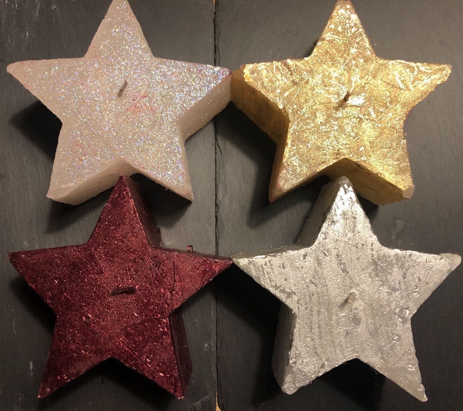 Candele: 4 x Weihnachts Kerzen Sterne – Nuovo (secondo la descrizione) da Kestenholz venduto da Inna09