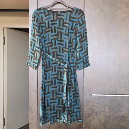 🐸 NILE KLEID 100% VISKOSE XS BLAU MARRON *NEU*