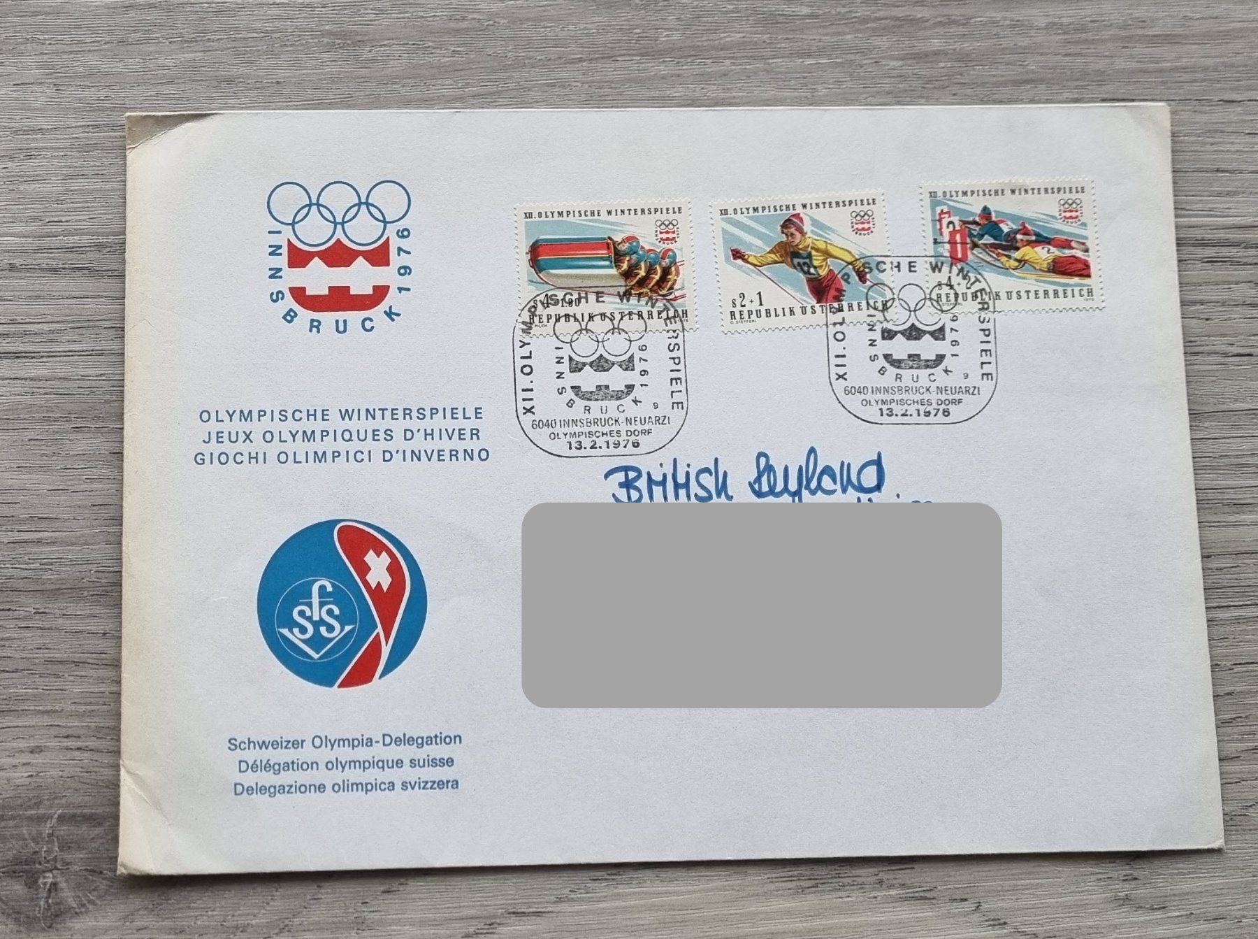 Autografi: Autogrammkarte der Schweizer Ski-Olympiamannschaft 1976 – Usato da Walterswil SO venduto da Clavis2503 2