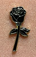 Pin Schwarze Rose Brosche, cooler Herbst Look! Neuwertig.