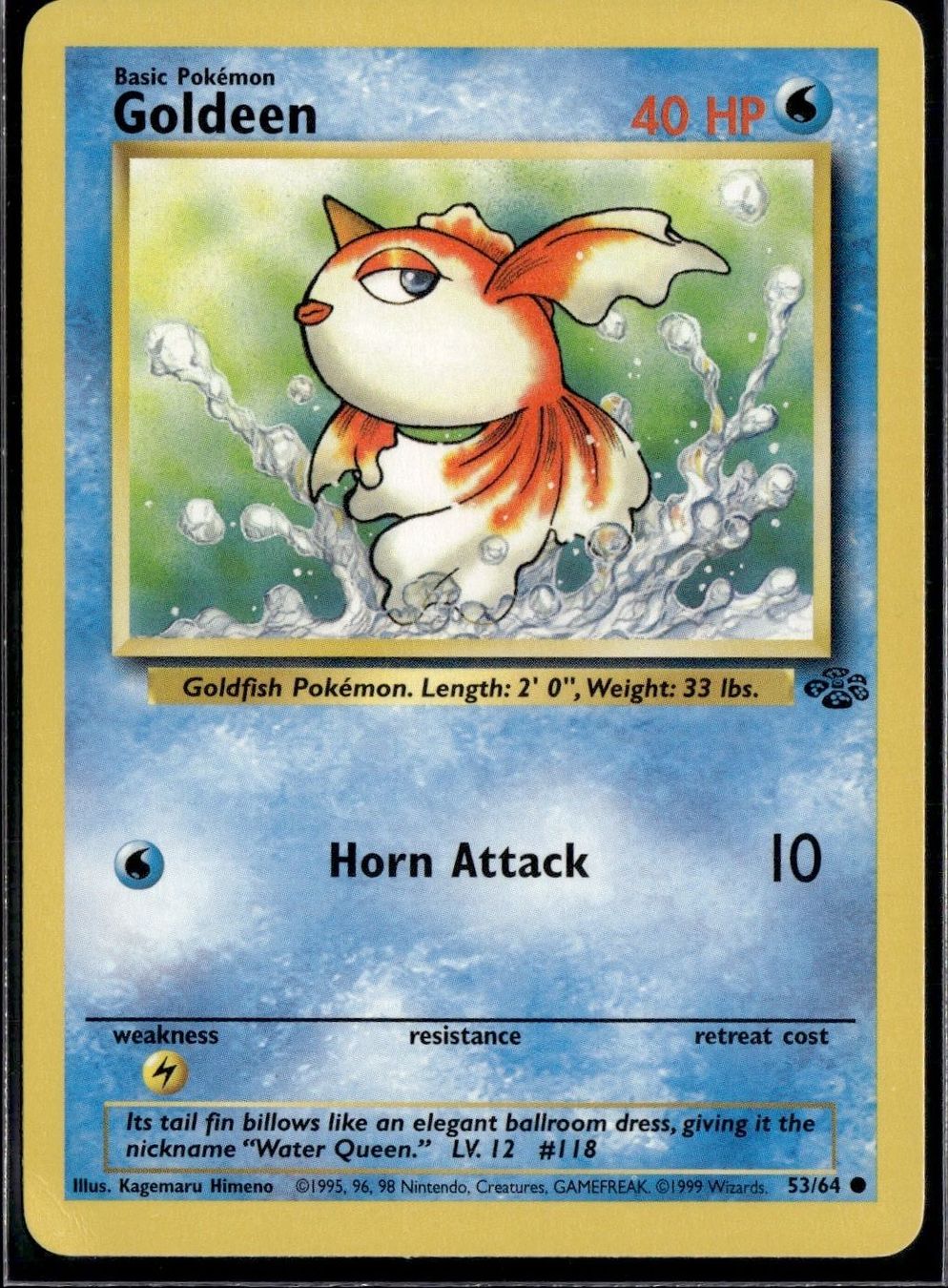 Pokémon Carte collezionabili: Goldeen 53/64 Fossil Pokemon – Usato da Zürich venduto da pokemon_cards