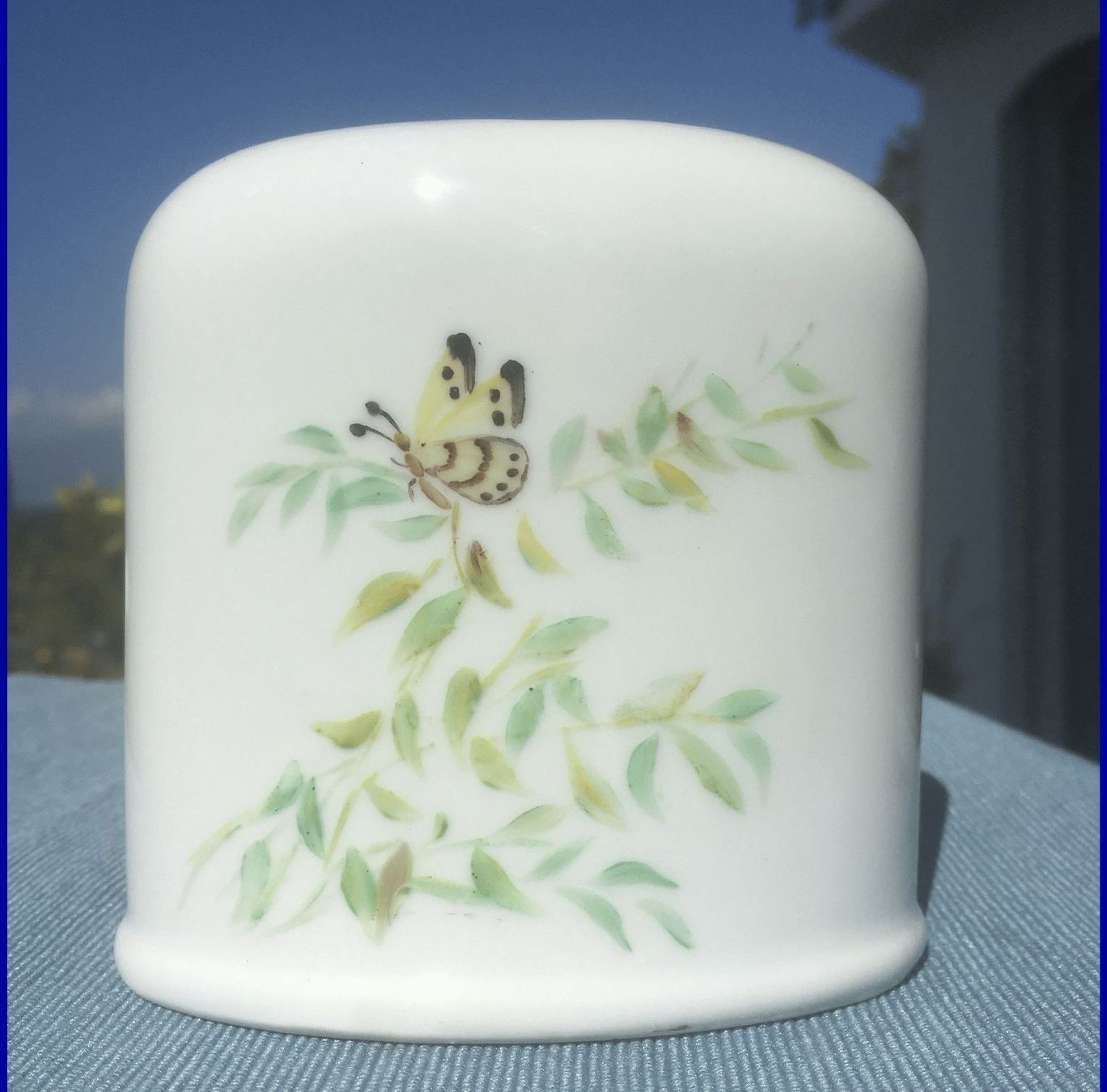 Vasi & Recipienti: BLUMENVASE  HANDBEMALT  VASE  SCHMETTERLING – Usato da Subingen venduto da ArtBead 1