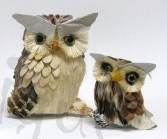 Eule aus Naturmaterialien