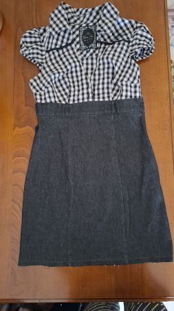Schönes Kleid im Karo-Look, ideal für den Sommer, Gr. S