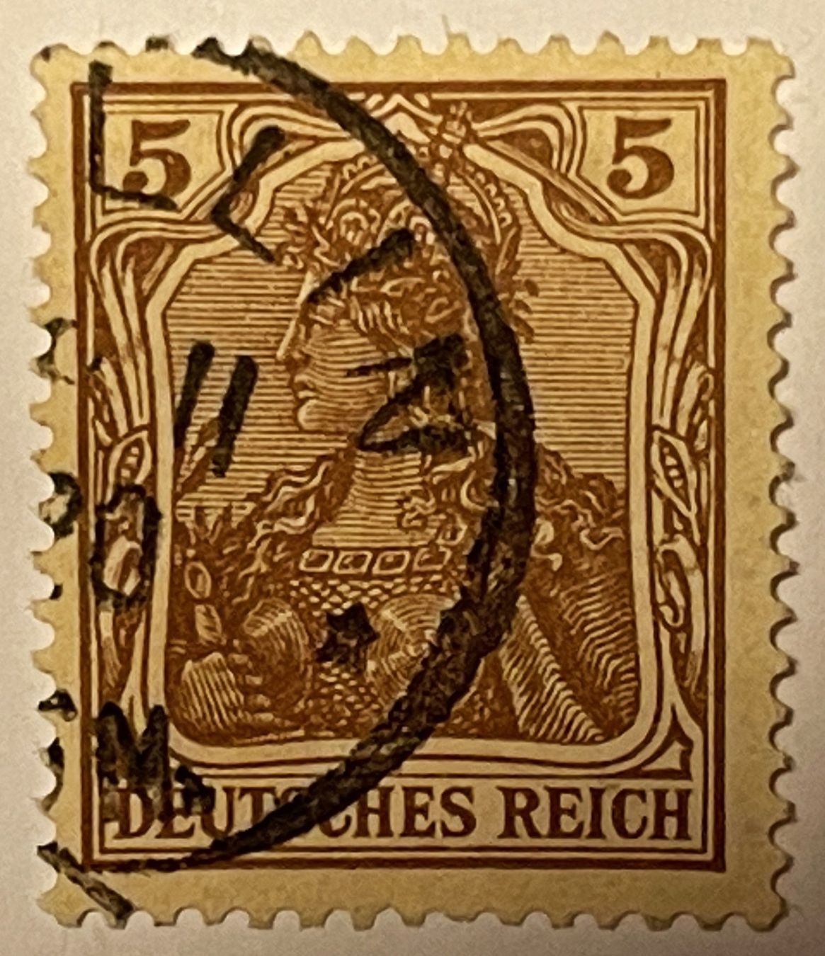 Tutti i francobolli: Deutsches Reich 5 Pfennig – Usato da Oftringen venduto da Vucki 1