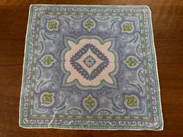 Taschentuch blau-lila-grün Vintage