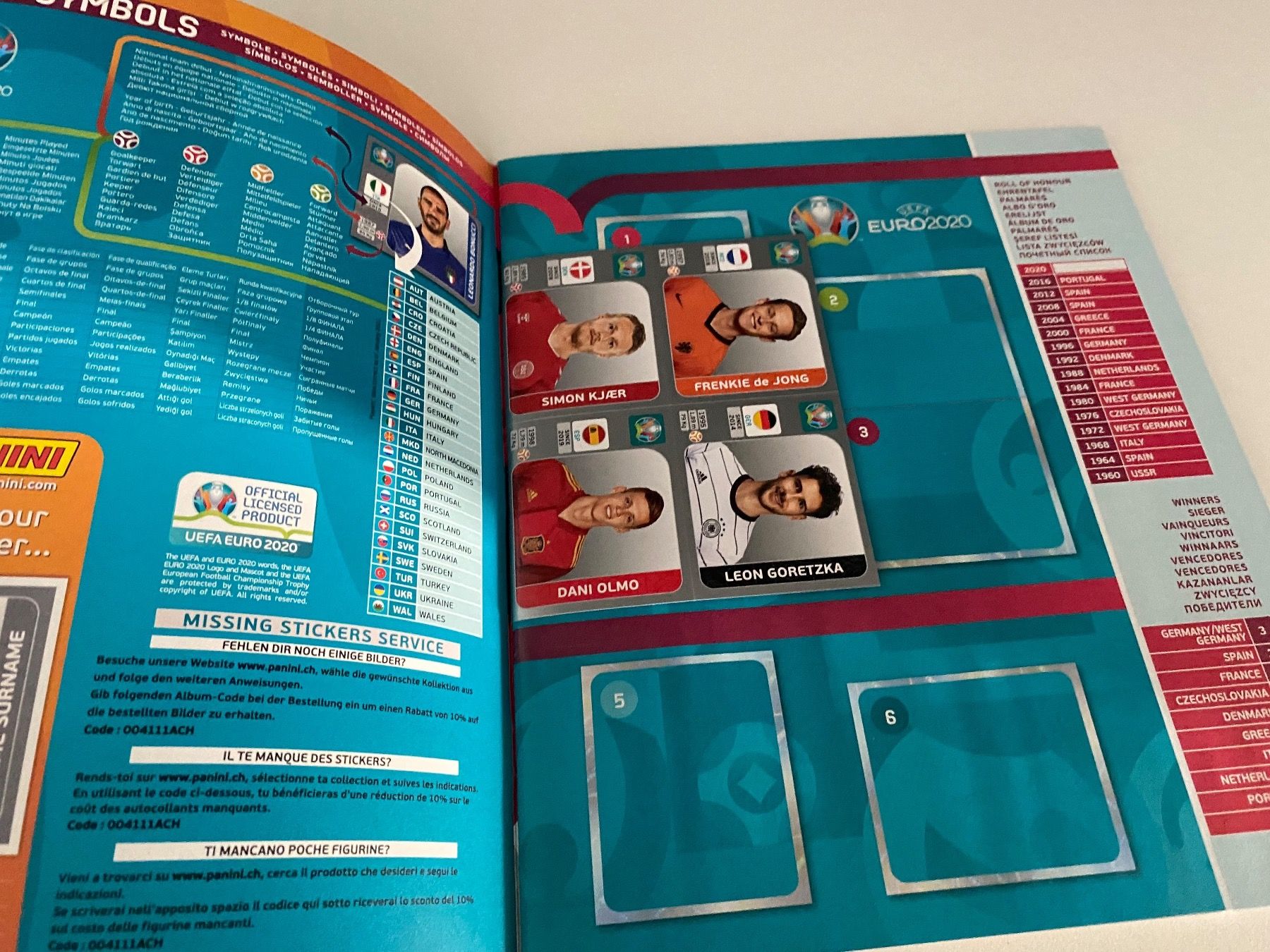Panini Alben: Panini Stickeralbum UEFA EURO 2020 – Pearl Edition (leer) – Gebraucht aus Hergiswil LU von FcMalkov 1