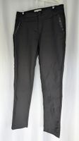Damen Hose schwarz Grösse 40 Chic & Jeune mit Leder-Details